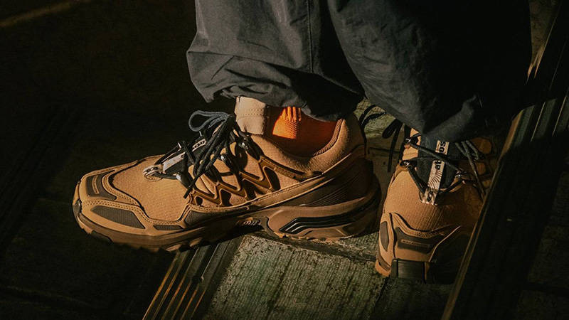 atmos x Salomon ACS+ CSWP Strata Fossil on foot side