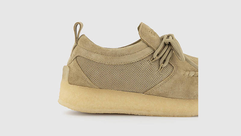 Clarks Maycliffe Dark Sand Suede side