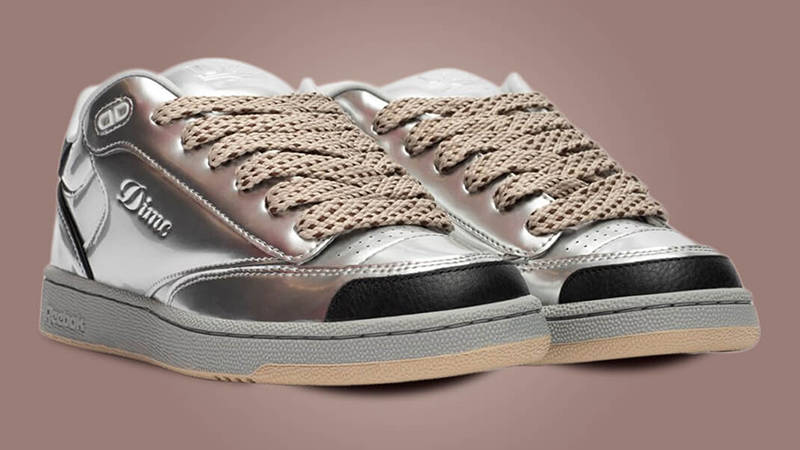 Dime x Reebok Club C BLUC Metallic Silver Front