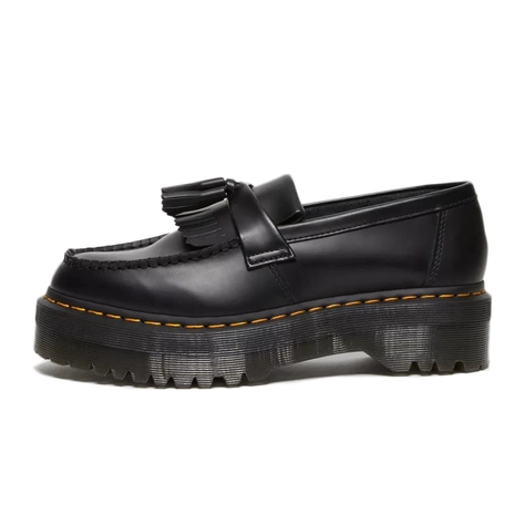 Dr. Martens Adrian Quad Platform Tassle Loafers Black 27989001