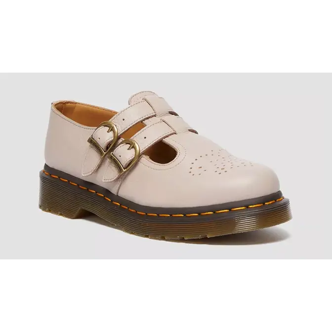 Dr Martens Sandali Voss Quad Virginia Leather Taupe 30692348 Front