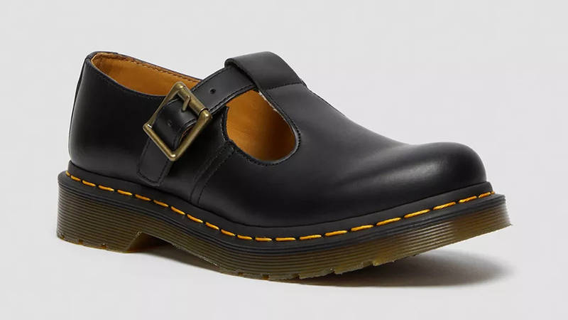 Dr. Martens Mary Jane Polley Smooth Leather Black 14852001 Side