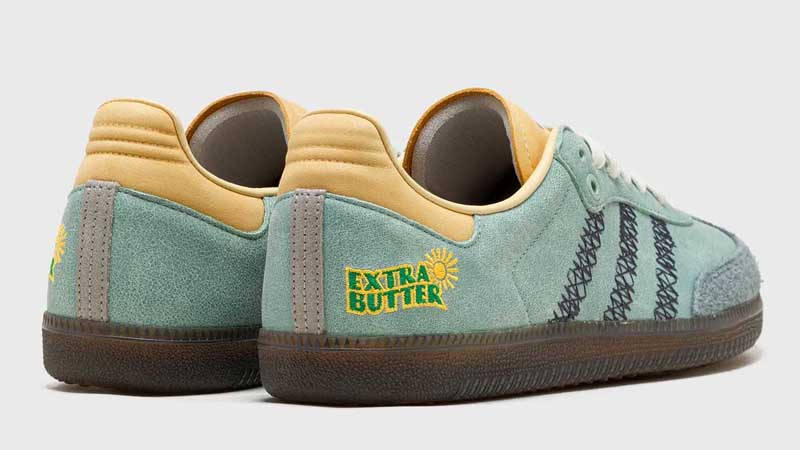 Extra Butter x adidas Samba Green Chalk White Back