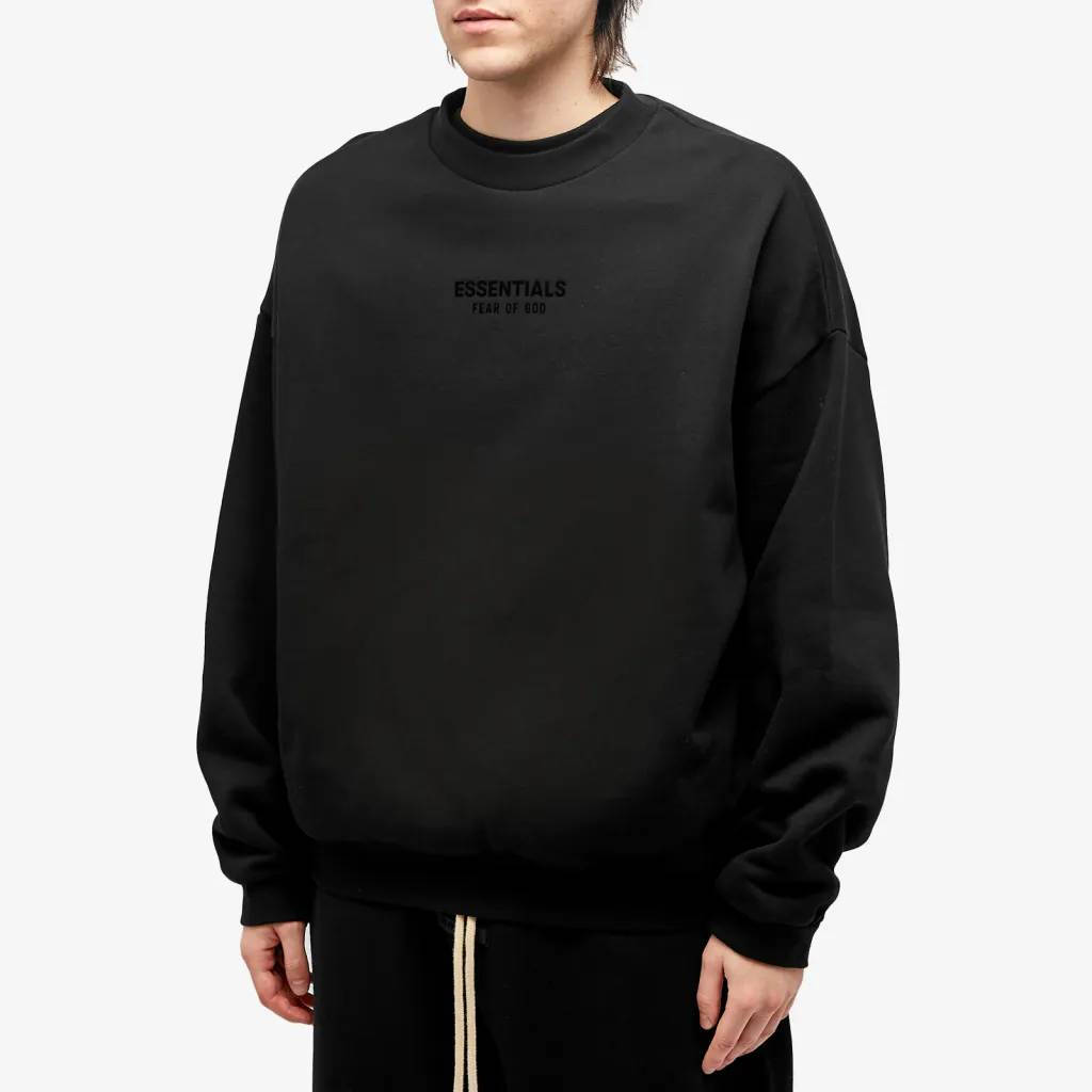 【ESSENTIALS】Essentials Crewneck/Jet Black(192BT232040F) Essentials Crewneck - Jet Black – Feature