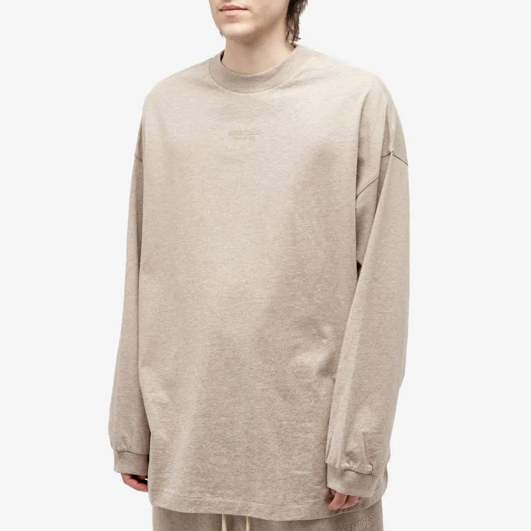 Fear of God Essentials Essentials Long Sleeve T-Shirt Core Heather Front