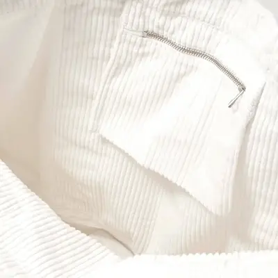 Gallery Dept. Logo-Print Cotton-Corduroy Tote Bag White Inside View
