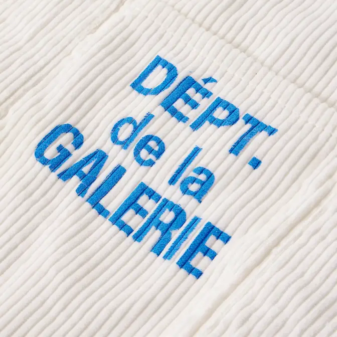 Gallery Dept. Logo-Print Cotton-Corduroy Tote Bag White Logo