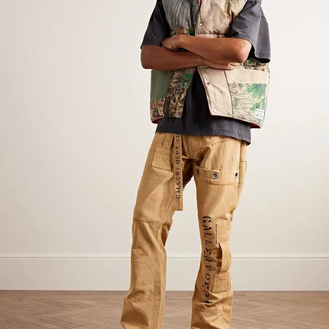 Represent | Utility Splatter-print Canvas Cargo Trousers | Mens | Brown  Multi | MILANSTYLE.COM