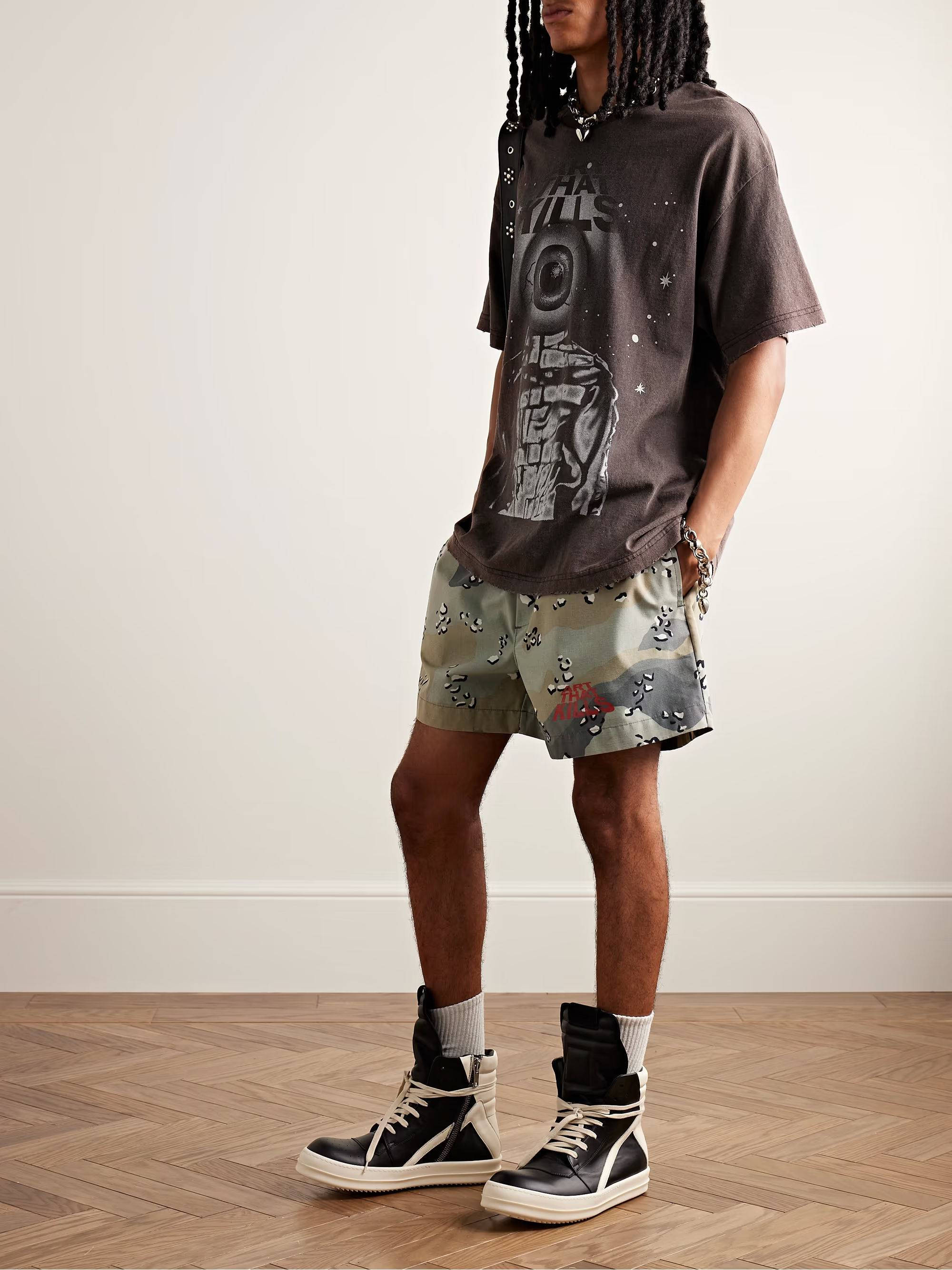 GALLERY DEPT. Straight-Leg Printed Ripstop Shorts