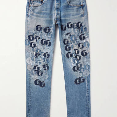 GALLERY DEPT. Super G Straight-Leg Distressed Jeans