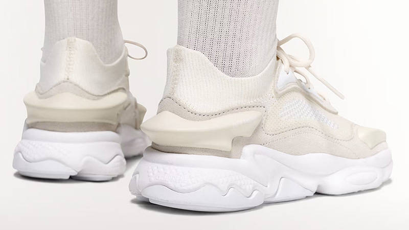 IVY PARK x adidas Knit Ozweego Cream White on foot back