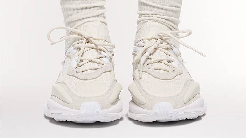 IVY PARK x adidas Knit Ozweego Cream White on foot