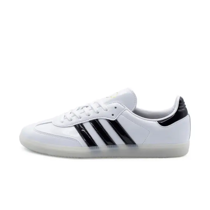 Adidas black patent leather sneakers online