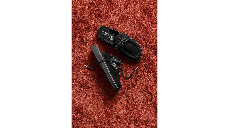 Jorja Smith x Clarks Originals Desert Nomad Black from top