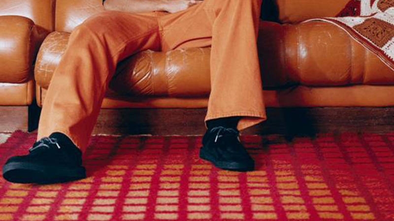 Jorja Smith x Clarks Originals Desert Nomad Black on foot side