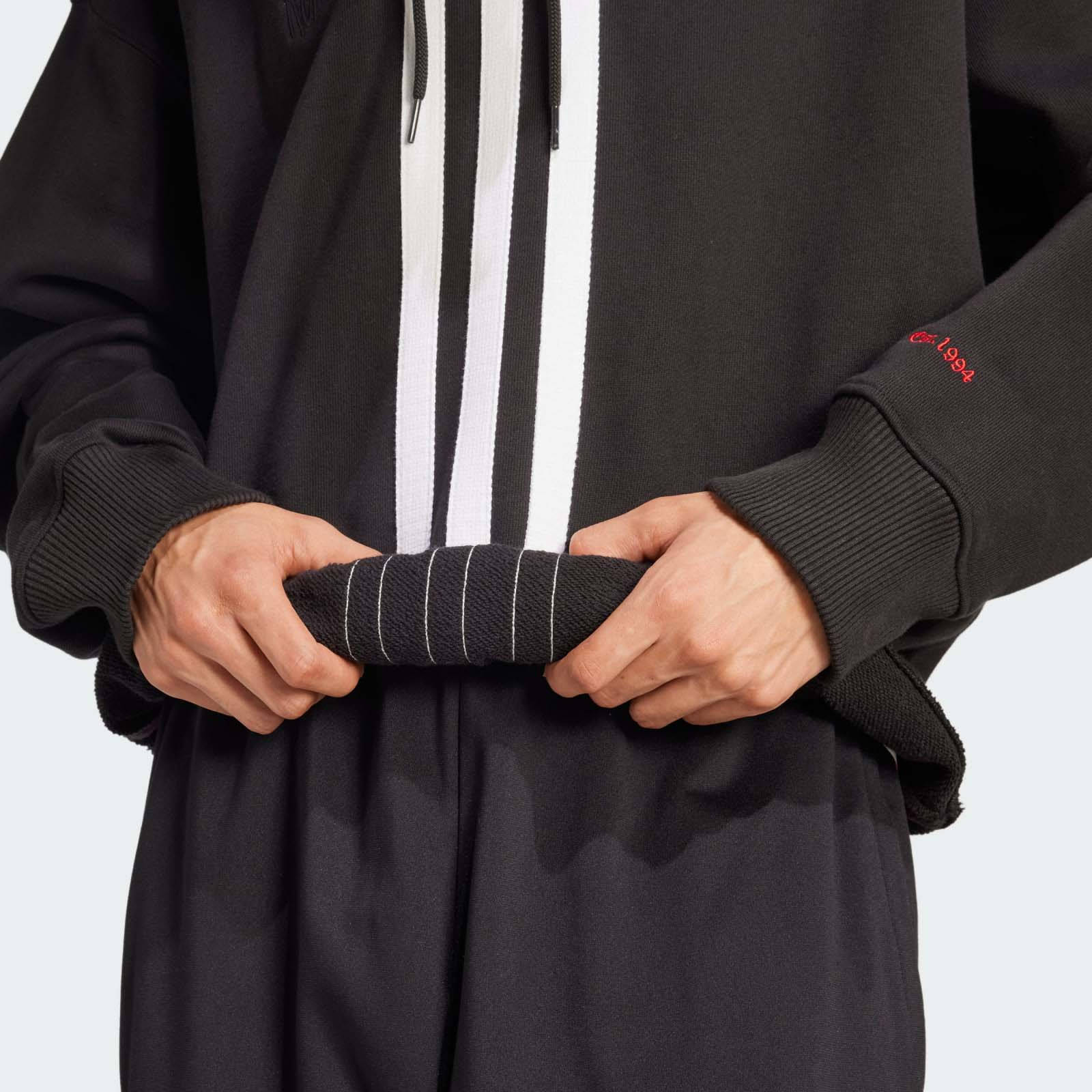 Korn x adidas Hoodie Black Closeup