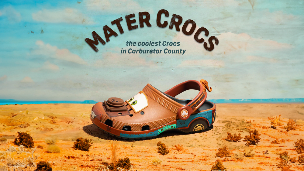 Image via Crocs Someone Call Towing & Salvage? The Pixar x Crocs Classic Clog "Mater" is Dropping Today