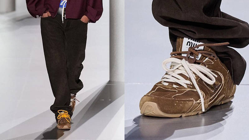 New Balance x Miu Miu 530 SL レザー スニーカー Miu Miu x New Balance 530 SL Ecru | 5E165E_Z5O_F0379_F_D005 | The