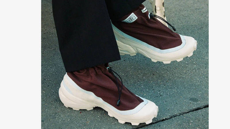 MM6 Maison Margiela x Salomon Cross Bitter Chocolate on foot