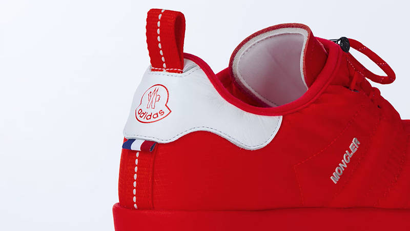 Moncler x adidas Campus Solar Red IG7867 Detail