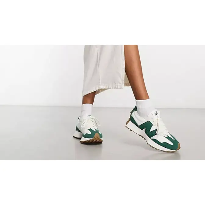 new balance 327 cream green