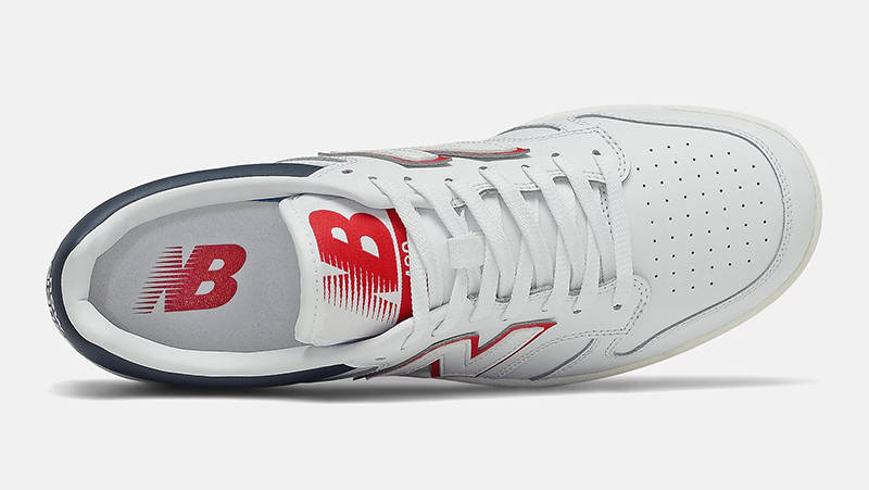New Balance 480 White Red Navy BB480LWG Top