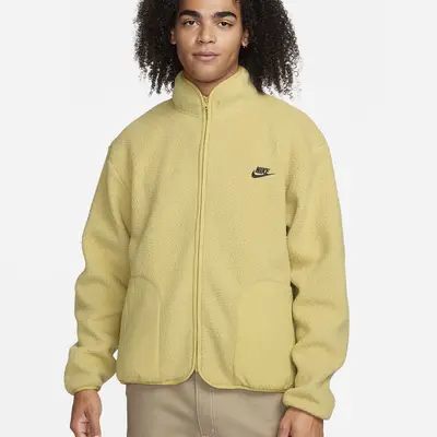 Nike Club Fleece Winterized Jacket Buff Gold Feature