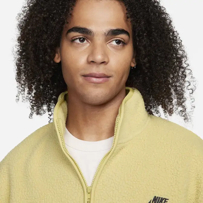 Nike Club Fleece Winterized Jacket Buff Gold Front