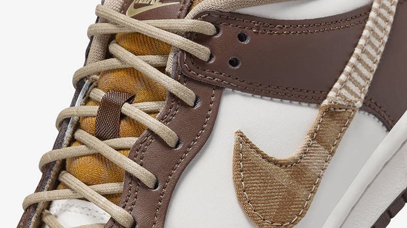 Nike Dunk Low GS Brown Plaid FV3653-191 Detail