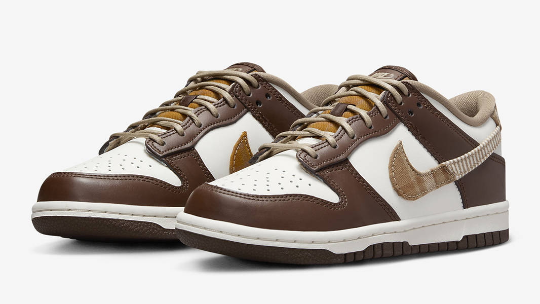 Nike Dunk Low GS Brown Plaid FV3653-191 Side