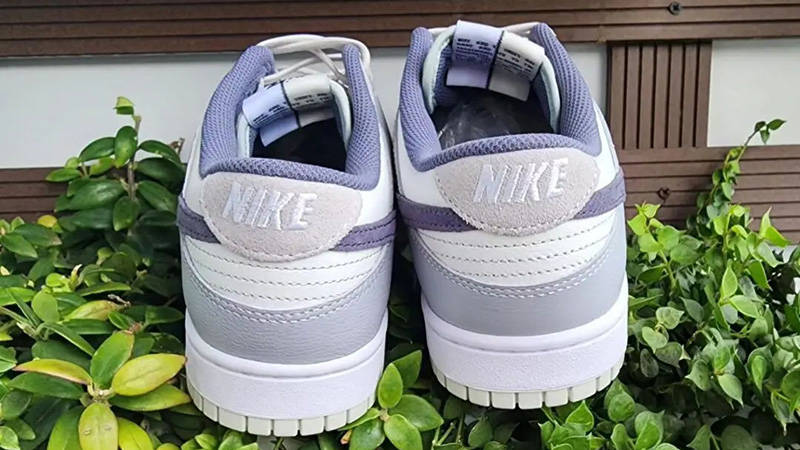 Nike Dunk Low Split Athletic Department White Grey Purple BACK