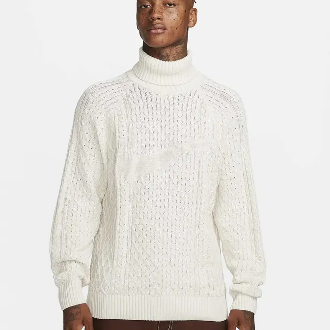 Nike Life Cable Knit Turtleneck Jumper | Where To Buy | FB7770-072 ...