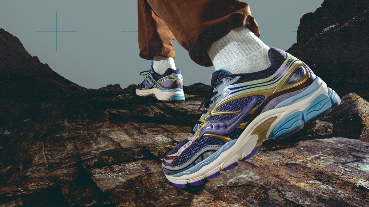 The Saucony guide ProGrid Omni 9 "Crystal Cave" Features Iridescent Uppers