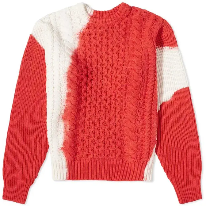 Stüssy Tie Dyed Fisherman Sweater | Where To Buy | 117188-REDD 