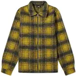 Stüssy Wool Plaid Zip Shirt Yellow
