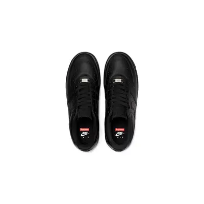 Supreme x Nike Air Force 1 Low Black/Black | Where To Buy | CU9225