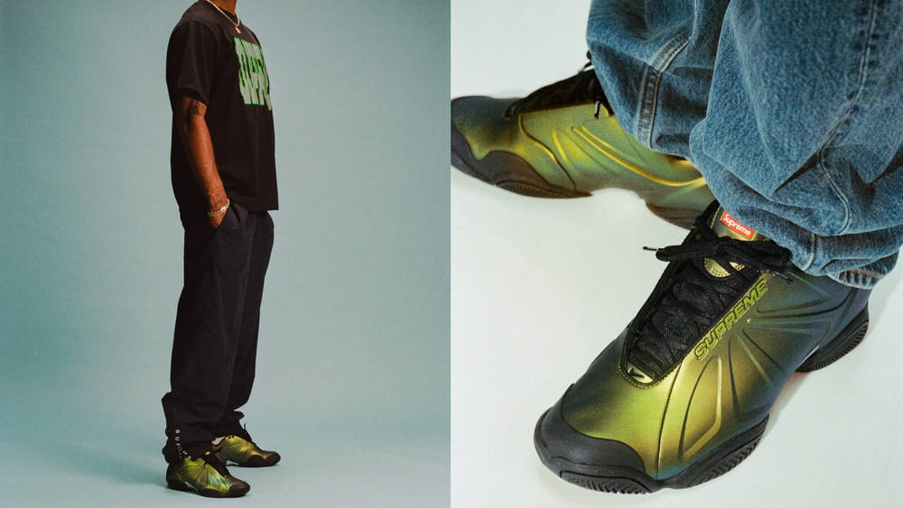 Image via Supreme The Supreme x Nike Courtposite is Giving Us Some Serious Green Goblin Vibes