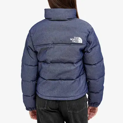 The North Face 92 Reversible Nuptse Jacket Denim Blue Backside
