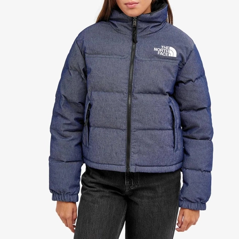 calvin klein zipped bomber jacket item 92 Reversible Nuptse Jacket Denim Blue Front