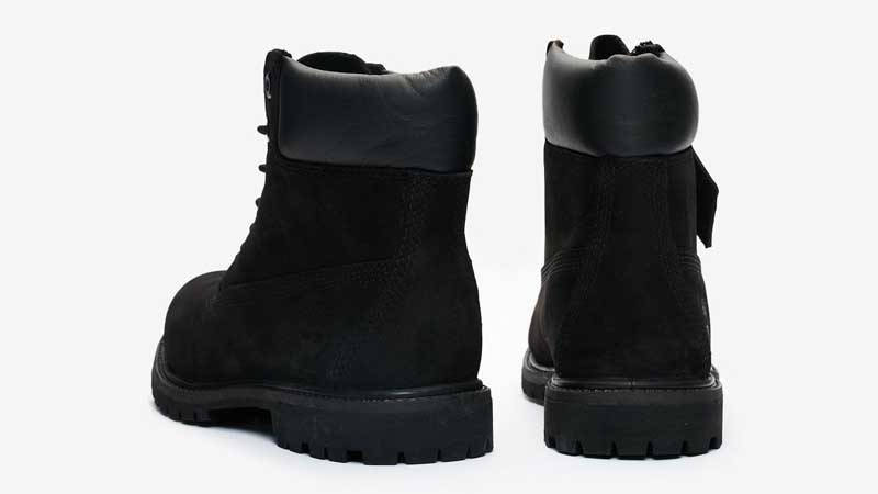 Timberland 6 Inch Premium Boot Black Womens Back