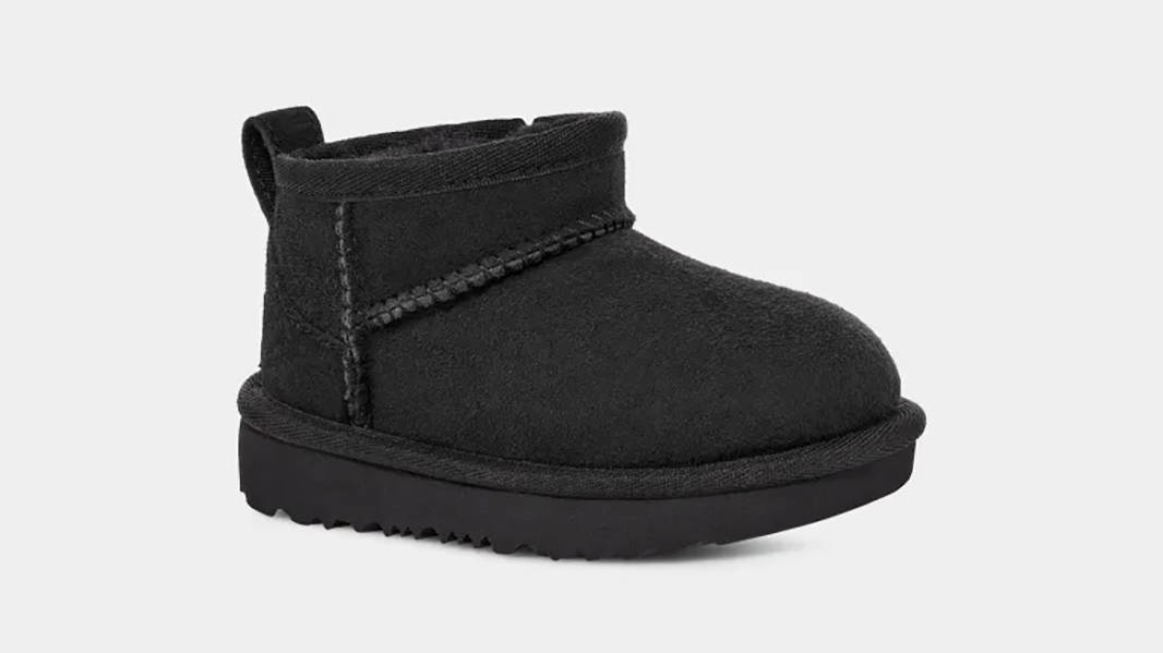 UGG Classic Ultra Mini Boots Toddler Black 1130750T-BLK Side
