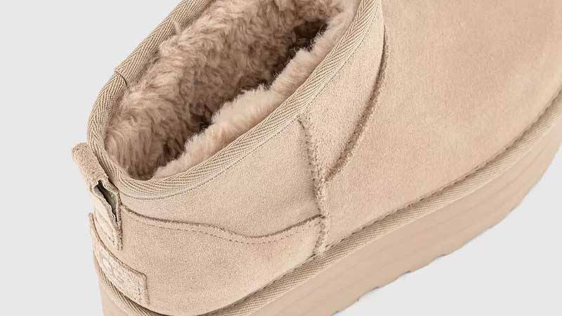 UGG Classic Ultra Mini Platform Sand Closeup