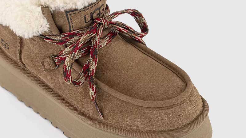UGG Funkarra Cabin Cuff Slippers Chestnut Closeup