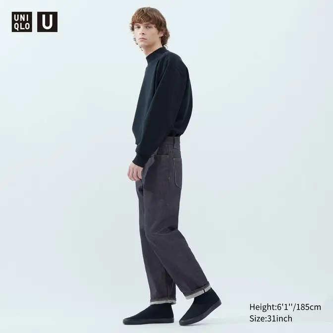 Uniqlo Selvedge Regular Fit Jeans Navy Feature