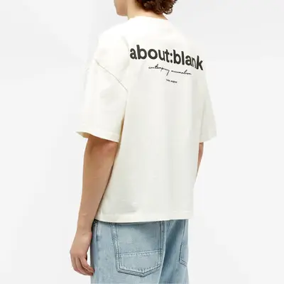 about blank Box Logo T-Shirt Oat Backside