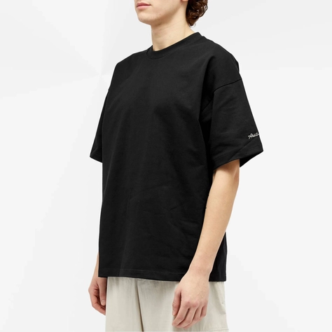 about blank Chain Stitch T-Shirt Black Front