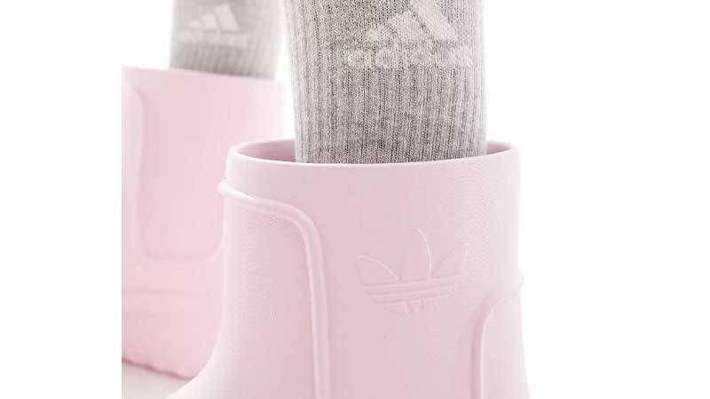 adidas Adifom Superstar Boot Pastel Pink On Foot Closeup