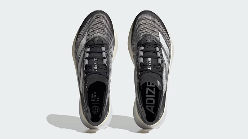 adidas Adizero Boston 12 Black White Carbon ID4234 Top