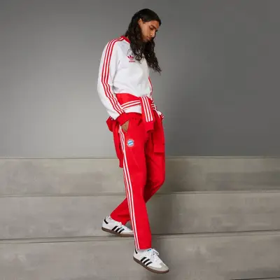adidas FC Bayern Beckenbauer Tracksuit Bottoms Red Full Image