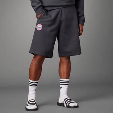 adidas fc bayern essentials trefoil shorts grey feature w380 h380
